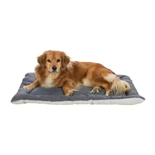 Podložka Farello, plyš/tkaná látka, bílošedá/šedá 130 x 85cm