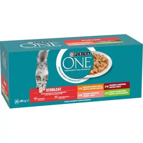  Purina ONE-Multipack Sterilcat minifiletky maso,ryba 40 x 85 g