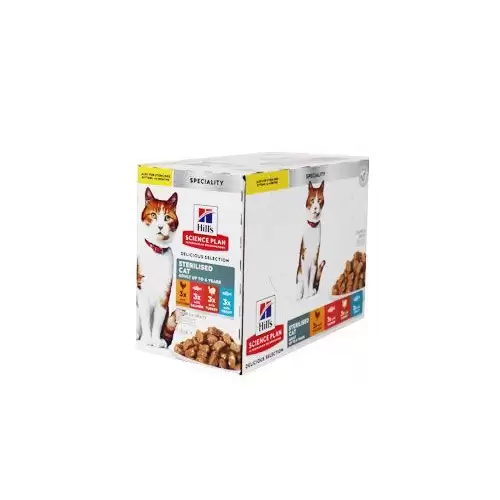 Hill's Fel. SP Adult Ster.Chic&Fish&Trou&Tur kap12x85g