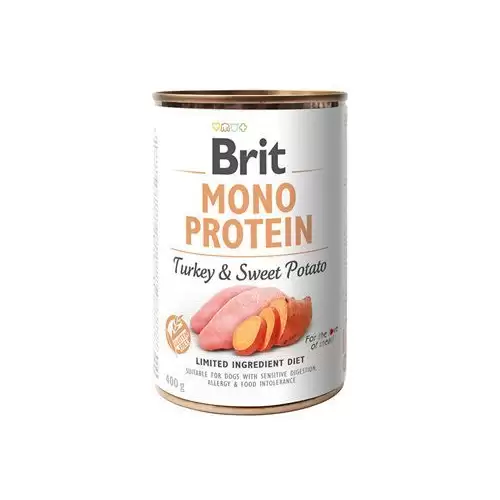 Brit Dog konz Mono Protein Turkey & Sweet Potato 400g