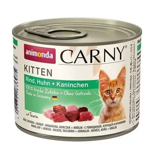 ANIMONDA konzerva CARNY Kitten - hovězí, kuře+ králík 200g