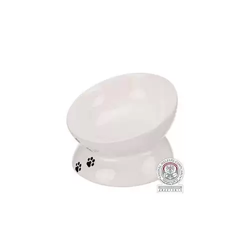 Miska keramická ergonomická zvýš. 0,15l 13cm bílá TR