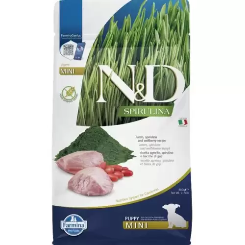 N&D SPIRULINA Dog GF Lamb & Wolfberry Puppy Mini 800 g