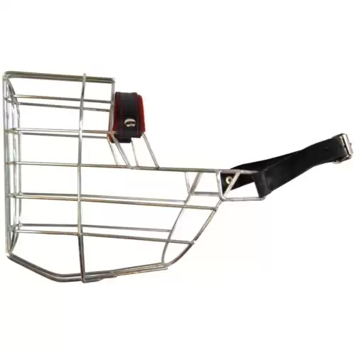  Náhubek kovový Německý ovčák - střed, chrom 120 x 150 x 125 mm