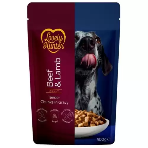  Lovely Hunter Dog kaps. Adult Beef/Lamb 500 g