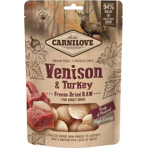  Carnilove Dog Freeze-Dried Raw Snacks Venison&Turkey 60g