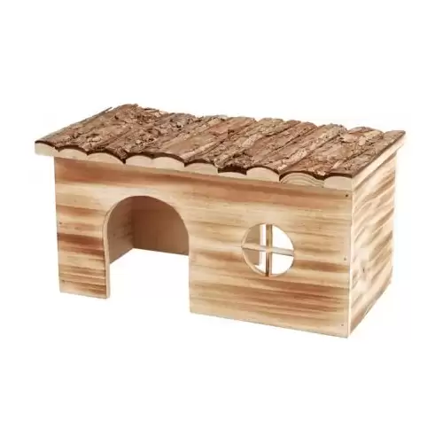 Natural Living dřevěný domek GRETE pro morčata, 2 vchody, 35 x 18 x 20 cm