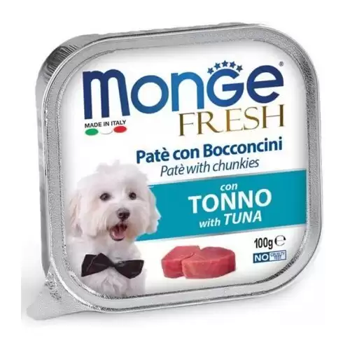 MONGE FRESH - paštika a kousky s tuňákem 100 g pro psy