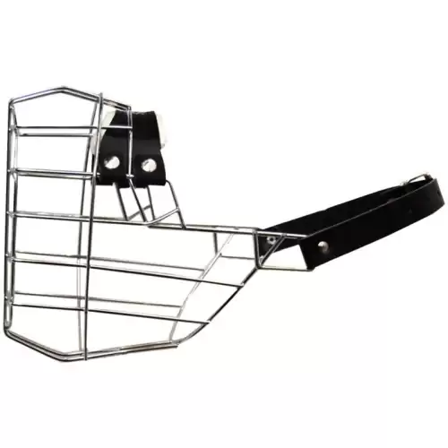  Náhubek kovový Boxer - pes, chrom 130 x 150 x 85 mm