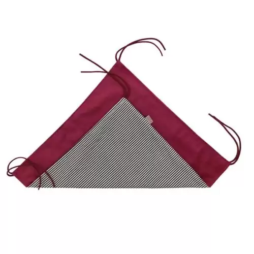  Pelech dr.savec závěsný L, černobílé proužky, tm.růžový velvet 45x45cm