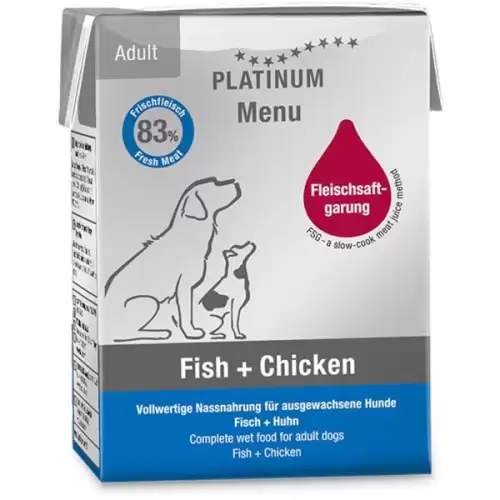  Platinum Dog Menu Fish + Chicken 375 g