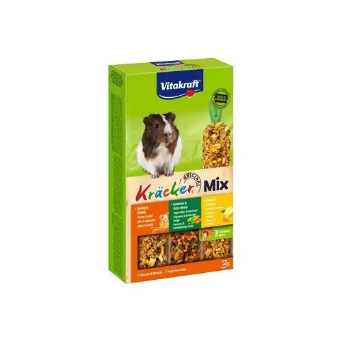 Vitakraft Rodent Guinea pig Kräcker honey/veg/citr 3ks