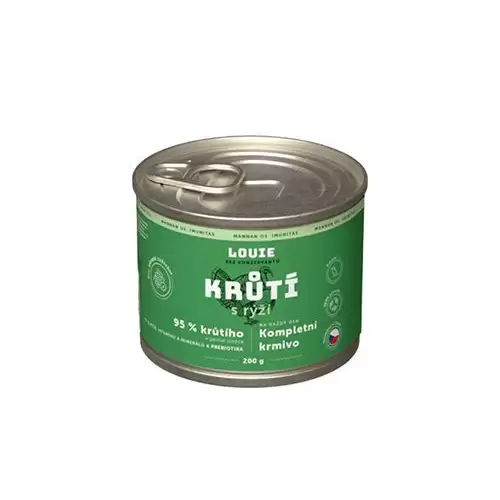 Louie Dog konz. Krůtí s rýží a prebiotiky 200g