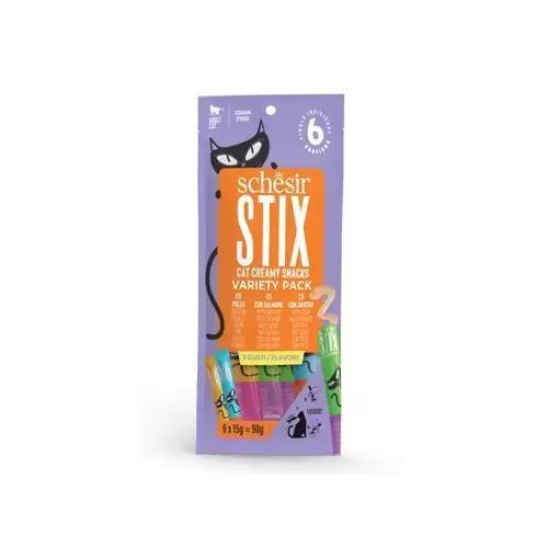 Schesir Cat pochoutka Stix Liquid Snack Variety 6x15g