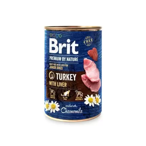Brit Premium Dog by Nature konz Turkey&Liver 400g