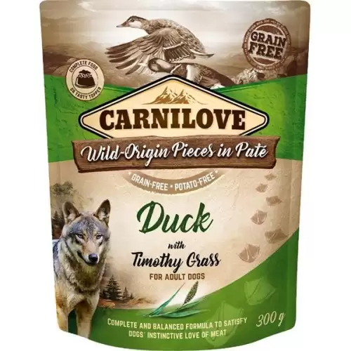  Carnilove Dog kaps. Paté Duck with Timothy Grass 300 g