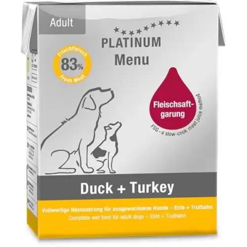  Platinum Dog Menu Duck + Turkey 185 g