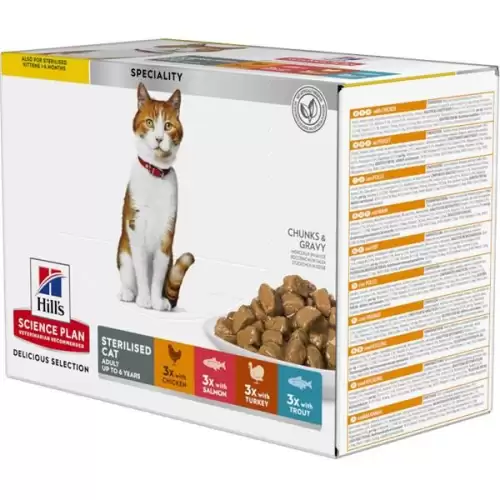  Hill's Science Plan Feline Adult kapsička Sterilised 12 x 85 g