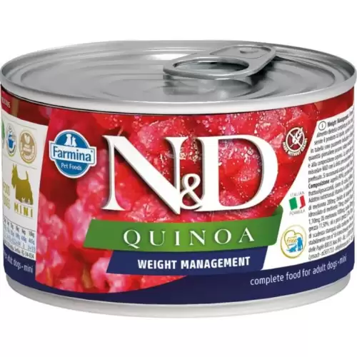  N&D QUINOA Dog konz. Weight Management Lamb & Broccoli Mini 140 g
