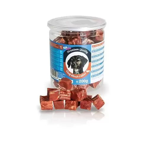 KIDDOG hovězí masíčko v kostičce - PREMIUM QUALITY 200 g dóza