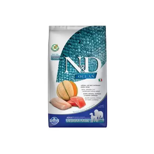 N&D OCEAN DOG Adult M/L Salmon & Cod & Melon 2,5kg