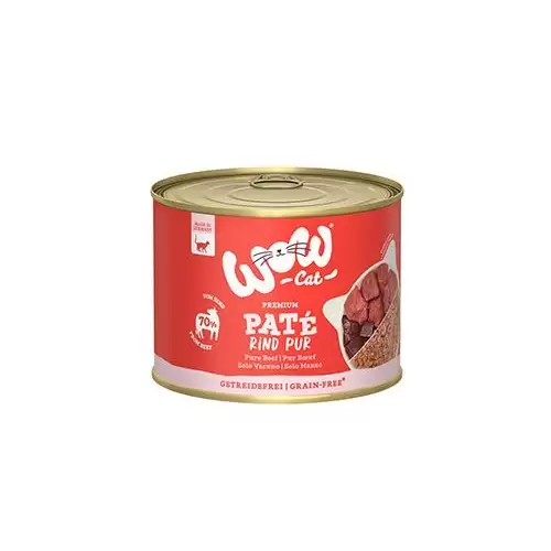 WOW Cat konz. Adult Paté PUR hovězí 200g