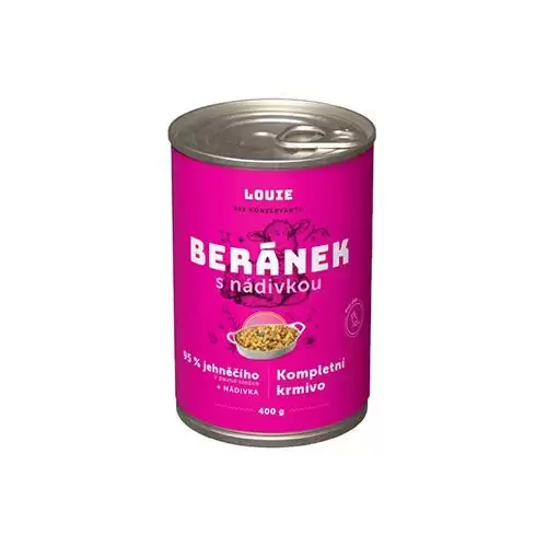 Louie Dog konz. Beránek s nádivkou 400g