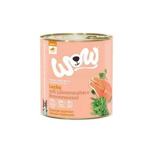WOW Dog konz. Adult losos s rajčaty 800g