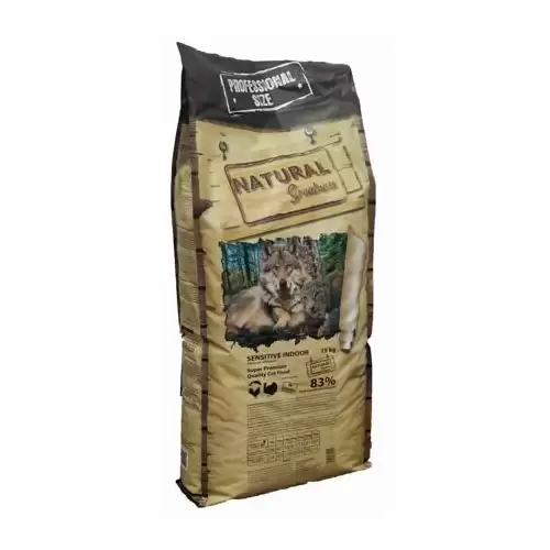 Natural Greatness Sensitive Indoor Cat Recipe /kuře,krůta/ 15 kg 