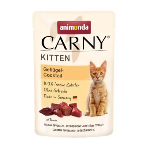 Carny Kitten 85 g drůbeží koktejl, kapsička pro koťata