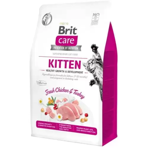  Brit Care Cat Grain-Free Kitten Healthy Growth & Development Chicken+Turkey 0,4 kg