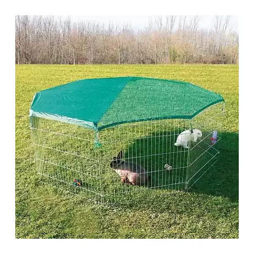 Pozinkovaná ohrádka 8 dílů 80x75cm, včetně ochranné sítě