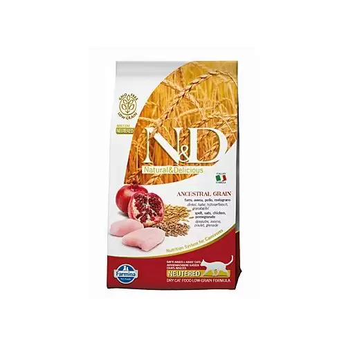 N&D LG CAT Neutered Chicken & Pomegranate 1,5kg