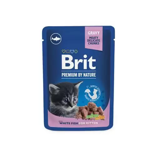 Brit Premium Cat kapsa White Fish for Kitten 100g