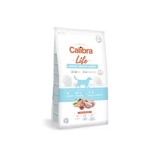 Calibra Dog Life Junior Medium Breed Chicken 2 x 12kg