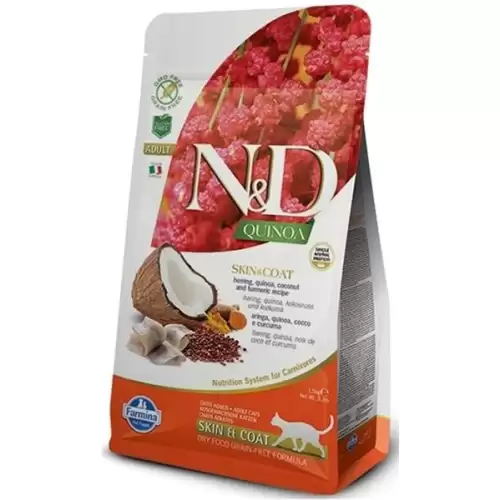  N&D QUINOA Cat GF Skin & Coat Herring & Coconut Adult 1,5 kg