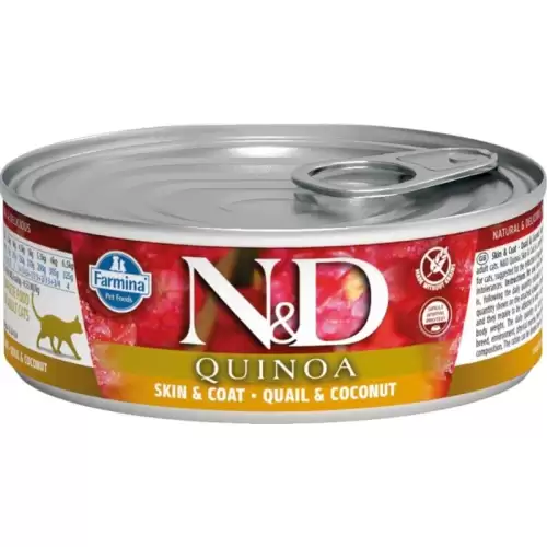  N&D QUINOA Cat konz. Quail & Coconut 80 g