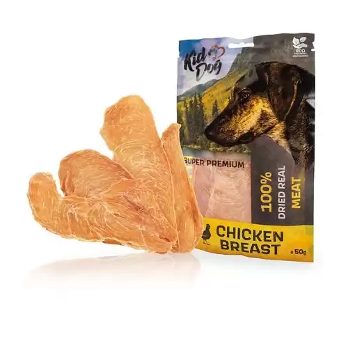 KIDDOG SUPER PREMIUM 100% kuřecí prsa, tenké plátky 50 g
