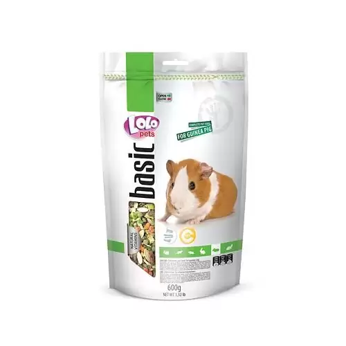 LOLO Foody kompletní krmivo pro morčata 600 g Doypack