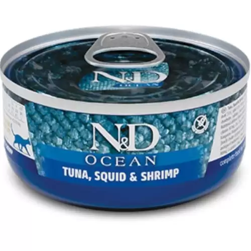  N&D OCEAN Cat konz. Tuna, Squid & Shrimp 70 g