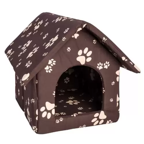  Bouda bavl.Tlapka hnědo/béžová-rozklad 50 x 60 cm