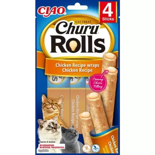  Inaba Churu Rolls cat snack kuře 4x10 g