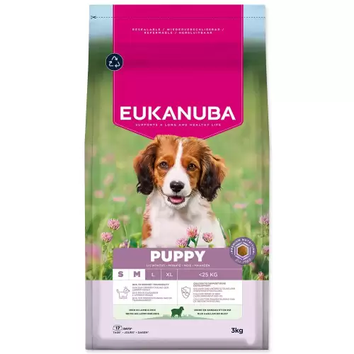 Krmivo EUKANUBA Puppy Small & Medium rich in lamb 3kg