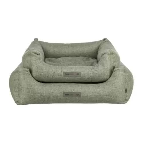 Pelech MATTEO 60 x50 cm, obdélníkový s polštářovým okrajem, tkanina, olivově zelená