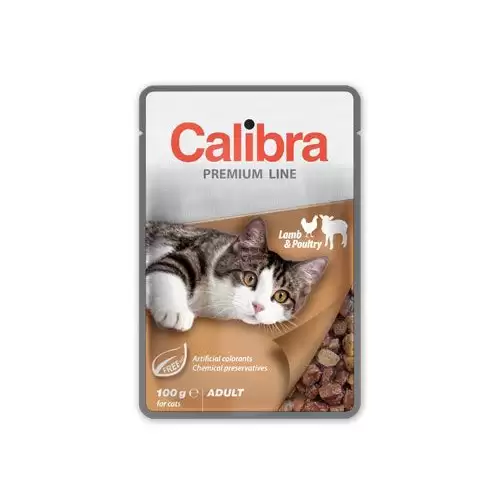 Calibra Cat  kapsa Premium Adult Lamb & Poultry 100g