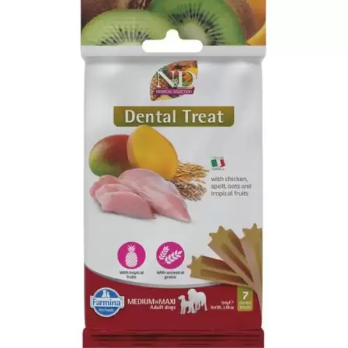  N&D TROPICAL Dog Dental Snack Chicken Medium & Maxi 100 g