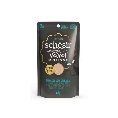 Schesir Cat kapsa After Dark Velv.Mousse kuře/vejce80g