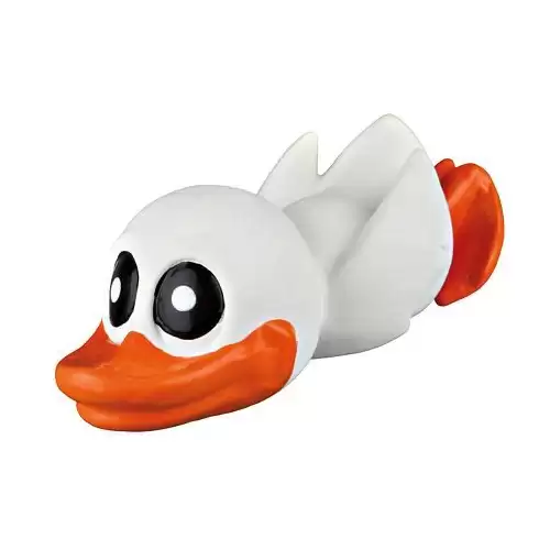 Latexová kačenka bílá, letící, plněná 13 cm