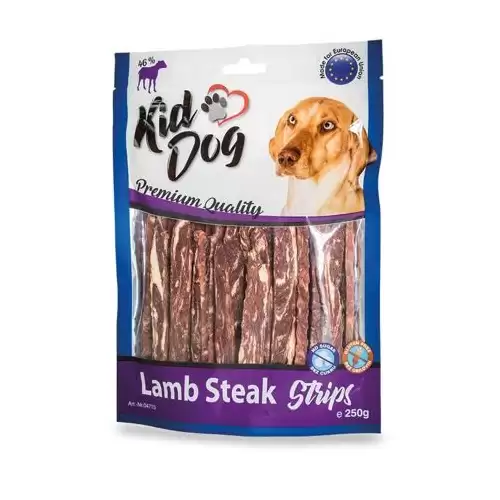 KIDDOG jehněčí steak v proužku 12/0,8 cm 250 g