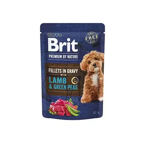 Brit Premium Dog Fillets Gravy Lamb&Green Peas 85g